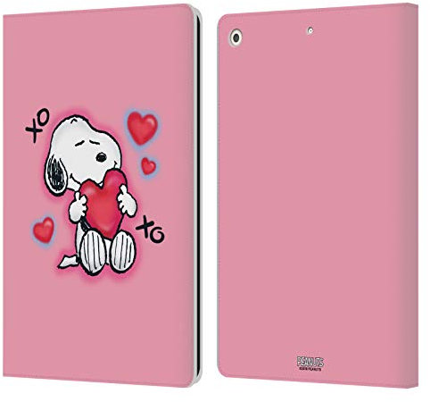 Head Case Designs Licenciado Oficialmente Peanuts XOXO Aerógrafo Snoopy Boardwalk Carcasa de Cuero Tipo Libro Compatible con Apple iPad 10.2 2019/2020/2021