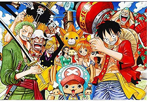 1000 Pcs Wooden Jigsaw Puzzle - One Piece Family Portrait Anime Jigsaw, Adult Decompression Cartoon Character Puzzle Educational Toy, For Kids