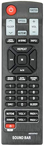 VINABTY AKB73575421 Replacement Remote Control fit for LG Sound Bar NB2420A Nb3531A NB2530A NB3520A S34A2-D NB3520A2 NB3520ANB NB4530B