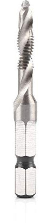 Yosoo Health Gear Broca de vástago Hexagonal HSS de 1/4'', Broca combinada M5 y Broca para roscar en Madera, plástico y Aluminio