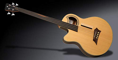 Warwick RockBass Alien Deluxe Hybrid Thinline, Lefthand, 4-String, Fretless - Natural Transparent Satin