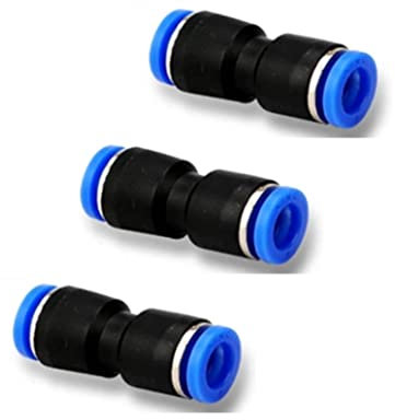 Schlauchverbinder für Pneumatikschlauch gerade 4mm 3er Set IQS Pneumatik Steckverbinder Druckluftverbinder
