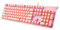 i-rocks K75M - Tastiera meccanica illuminata, 104 tasti, tasti PBT, luce LED retroilluminata e tasti di scelta rapida, registratore macro e luce programmabile (Cherry MX Red Switch, rosa)