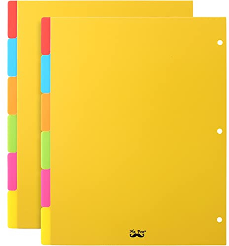 Mr. Pen- Binder Dividers, 6 Tab, 2 Sets, Dividers for 3 Ring Binder with Tabs