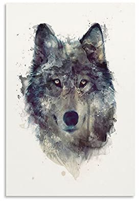 GNKIO Wolf Persevere Art Print Leinwand Kunst Poster und Wand Kunst Bild Druck Moderne Familie Schlafzimmer Dekor Poster 12x18inch(30x45cm)