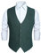 HISDERN Tweed Weste Herren Grüne Vintage Anzug westen für Herren Casual Wolle Herringbone Anzugsweste für Business Hochzeit M