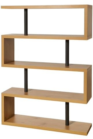 Riess Ambiente Design Regal Snake 165cm Eichenoptik Bücherregal mit fünf Böden Standregal Büroregal