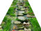 Teppich Läufer Flur Indoor/Outdoor/Park/Garten Lange Teppiche, Rutschfester Teppichläufer mit Grünem Gras ＆ Bach, 1m / 2m / 3m / 4m / 5m / 6m / 7m / 8m Lang