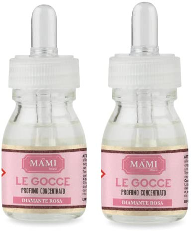 Mami Milano | Le Gocce profumo concentrato per Asciugatrice | Confezione da 2 | Diamante Rosa |