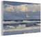 MuchoWow Glasbild Glasfoto Wandbild Bilder Deko 60x40 cm Ostsee - Möwe - Wasser