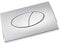 Excel Home Toilet Flush Button Replacement - Dual Button Toilet Flush Plates - Pneumatic Technology - Fingerprint Resistant Compatible with Air Houses - Oval Push Button Design (Chrome)