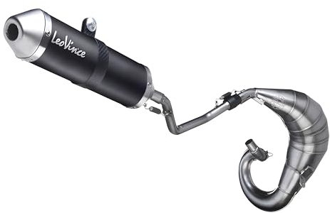 Auspuffanlage LeoVince Komplettanlage X-FIGHT Black Edition, Edelstahl schwarz, mit Zulassung für Rieju MRT 50 / SM/MRT PRO 50 / SM