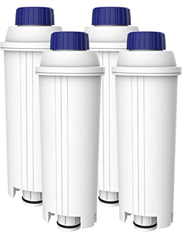 AQUA CREST Coffee Machine Water Filter, Replacement for De'Longhi® DLSC002, SER3017 & 5513292811 - Including Versions of ECAM, Esam, ETAM Series (4)