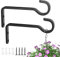 saffruff Pack de 2 ganchos de pared de 14,5 cm para macetas, soporte para macetas, soporte para plantas colgantes de hierro para colgar plantas al aire libre, gancho de pared para plantas