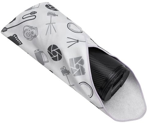 JJC 19-Zoll Kamera Schutzhülle, Neopren Kamera Wrap Objektiv Schutzhülle Selbstklebendes Tuch, Faltbare Hülle für DSLR Kamera/Lens/Blitz/Phone/Pad, Fotografie Zahnräder Muster