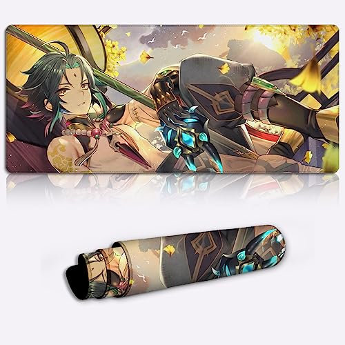 Personalizzato Extended Genshin Impact Xiao Keyboard Mouse Mat personaggio del gioco Large PC Desk Office Accessory XL (13.77x23.6X0.15)