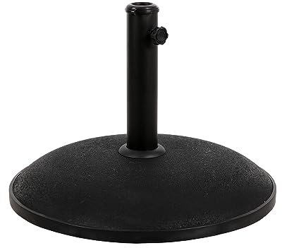 SVITA Parasol en bambou inclinable 2 m - Parasol de jardin et de balcon, Pied de parasol, grand