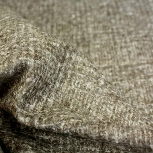 TOLKO 50cm Wolljersey Jersey Stoff Meterware | feiner Wollstoff mit Mohair für Kleid Rock Jersey Stoff Kleiderstoff | Weich elastisch 155cm breit | Stoffe zum Nähen (Karo)