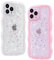 Foonary 2 Pezzi Trasparente Cover per Apple iPhone 14 Pro 6,1 Custodia, Aesthetic Glitter Stella Design Cellulare Silicone Morbido TPU Bordi Curvi Ondulati Antiurto Protettiva Case per iPhone 14 Pro