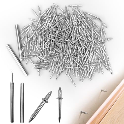 240 Pièces Clou à Double Tête, Clous Sans Couture à Double Tête pour Plinthes Vis de Sécurité Invisibles Sans Trace avec 2 Outil de Douille Spécifique à L'ongle pour la Décoration de la Maison