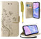 AROYI Lederhülle Kompatibel mit Samsung Galaxy A15 5G/4G Hülle und Schutzfolie,Wallet Handyhülle Leder Tasche Kartensteckplätzen Schutzhülle Kompatibel mit Samsung Galaxy A15 5G/4G Golden