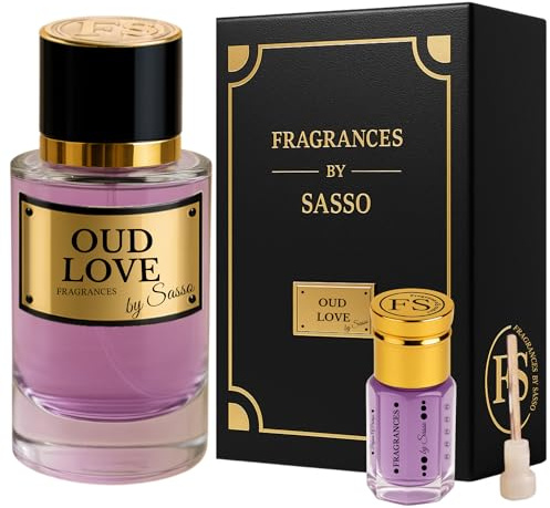 Parfum OUD LOVE - FRAGRANCES BY SASSO - Coffret Luxe - Extrait De Parfum 50ml + Musc 3ml - Coffret Cadeau Homme Et Femme - Collection Privee