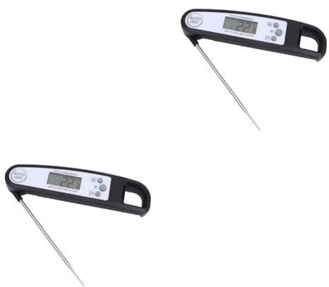 TOPBATHY 2 Pz Termometro Elettronico Da Forno Termometro Esterno Cucinando Termometro Digitale Cottura in Cucina Termometro a Griglia Carne Da Grigliare All'aperto Cibo Pieghevole Sonda