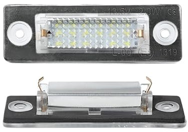DEMUR 2Pcs LED Car License Number Plate Light Lamp No Error, for VW, for Touran, for Golf 5, for Caddy 3, for Jetta MK5 T5, for Passat Cimousint, for SKODA, for Superb Car Registration Plate Bulb