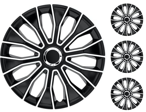 SMK Set 4er Radkappen 14 Zoll - Lachen Sie über Kratzer mit diesen flexiblen, leichten Radkappen 14 Zoll. Einfache Installation, Keine Werkzeuge erforderlich, Schutz vor Verblassen!