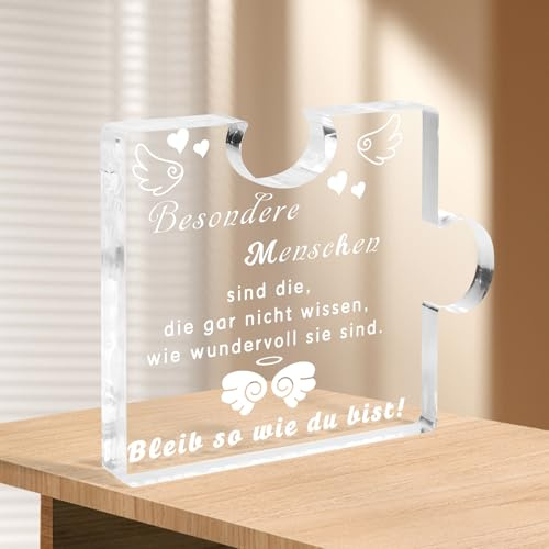 Dankeschön Geschenke Abschiedsgeschenk Kollegen Geschenk Kollegin Geschenk Valentinstag für Freund Freundin Schutzengel Acryl Puzzle Deko Motivationsgeschenke Freundschaft Geschenke für Frauen
