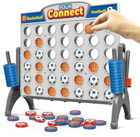 Yueser 4 Gewinnt Reisespiel - Brettspiel für 2 Spieler, Strategiespiel für Kinder ab 4 - Portables Mitbringspiel, 4 in Einer Reihe