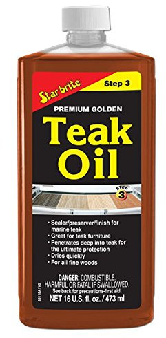 AllorA Premium Golden Teak Oil | 85100 (3785ml) / 85132 (1000ml) | Extra dauerhafter Schutz für Teakholz (500 ml (85116))