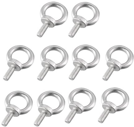 10 Stück Ringschraube, Ringschraube M5, 304 Edelstahl Augenschrauben, Ösenschrauben Hardware, für Befestigens und Hängens (M5X10)