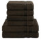 Hammetex 6 teiliges Handtuch Set, 100% Baumwolle Weich Saugstark Qualität Handtücher Set, 2 Badetücher 70x140 cm, 4 Handtücher 50x100 cm, Braun