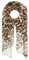 Zwillingsherz Seiden-Tuch im Leo Animal Muster - Hochwertiger Schal für Damen Mädchen – Halstuch Umschlagstuch – Pashmina - Loop - weicher Schlauchschal für Frühjahr Sommer Herbst Winter