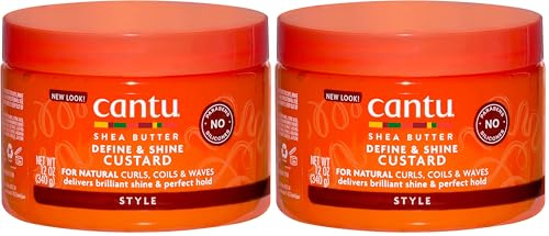 Cantu Shea Butter Define & Shine Custard 12oz (Packung mit 2)