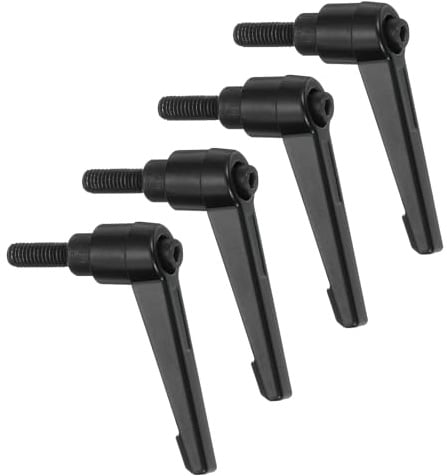 QUARKZMAN 4 Stück Klemmhebel Griff, M6*16 Verstellbarer Maschinengriffe, Männliches Gewinde DruckknopfKlemmschraube Knöpfe Kohlenstoffstahl für Werkzeugmaschinen Geräte