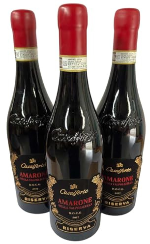 Casalforte Amarone Riserva DOCG 2017 - Cantine Riondo - 3×0,75L | Samtige Fülle mit dunkler Frucht und Kakao, würzig konzentriert im Appassimento Stil.