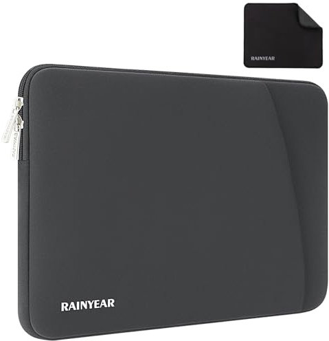 RAINYEAR 14 Inch Laptop Sleeve Case for 14 Notebook Lenovo Thinkpad IdeaPad, MacBook Air 15.3 2025 2024 2023 M4 M3 M2, 14 HP Dell Acer Chromebook Mac Pro 15, Grey