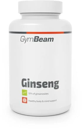 GymBeam Ginseng Rosso Coreano - Integratore in Capsule con Ginseng Coreano Panax - Estratto di Radice Standardizzato al 10% di Ginsenosidi - Supporto Cognitivo, Umore e Immunità, 90 cps