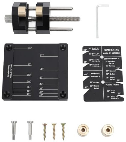 Lybunair Honing Guide System Chisel Sharpening Kit for Woodworking Chisels and Planes, Sharpening Angle Fixture and Guide