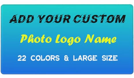 Personalised Extra Large Gaming Mouse Mats with Photo Logo Text, Design Your Own Desk Mat for Desktop, Custom Cool Extended Water Resist Desk Pad for Keyboard Laptop, Gifts for Birthday Christmas