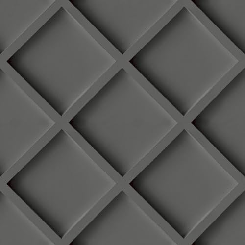 WPE® Black Edition [Exclusive to WPE] Lads Boys Wallpaper Dark Concept Wood Panel Wallpaper - Black with Shadows 3D Effect - Man Cave, Striking Design