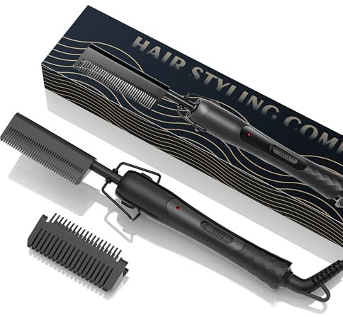 Pettine caldo per raddrizzare i capelli raddrizzatore caldo pettine caldo pettine caldo per capelli afro barba capelli ricci capelli elettrico pettine caldo attrezzature per lo styling dei capelli