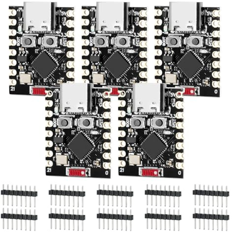 AYWHP ESP32-C3 Entwicklungsboard, WiFi und Bluetooth 5.0 ESP32 Entwicklungsboard mit RISC-V 32-Bit Single-Core Prozessor 160MHz 400KB SRAM und 4MB Flash kompatibel mit Arduino IDE(5 Stück)