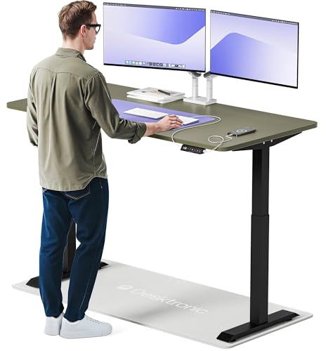 Desktronic HomeOne Standing Desk – 160 X 80 Cm Height Adjustable Desk With Dual Motor, Touchscreen Controller, Usb/usb-c Ports, And 3 Memory Presets – Modern Office Desk For Home Or Work