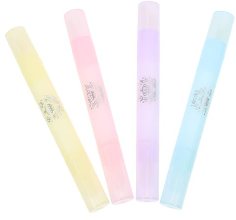 FONDOTIN 4pcs Nail Polish Remover Pen with Beveled Tip for Precise Nail Art Correction Lightweight Portable Manicure Tool Safe Design in Purple Pink Yellow Blue