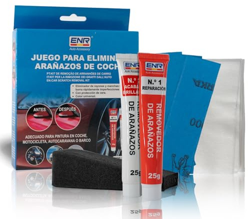 Enerfero auto politur set -kratzer entferner auto - Polierpaste für Lack & Kunststoff - Autopolitur für mehr Glanz - Hochwertige Autopflege-Auto Kratzer Reparatur