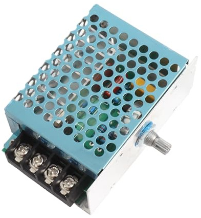 Tomvorks Dimmer, Drehzahlregler für Elektromotoren, Thermostatregler, Industriezubehör, 0–220 V, 4000 W für Drahtlötkolben, Heizung