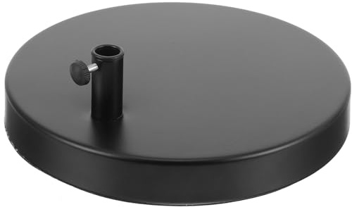 Uonlytech Pied de Lampe de Bureau en Métal Noir 19 CM Socle Lourd pour Lampe à Bras Articulé Support Industriel sans Abat-Jour Accessoire de Fixation Usage Bureau et Couleur Aléatoire